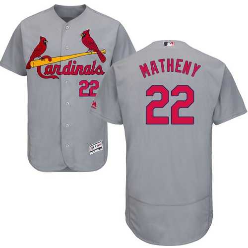 St.Louis Cardinals #22 Mike Matheny Grey Flexbase Authentic Collection Stitched MLB Jersey