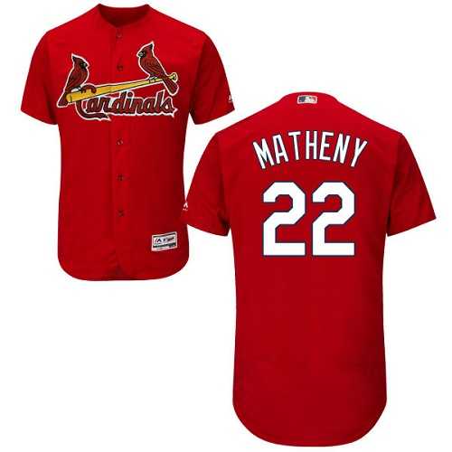 St.Louis Cardinals #22 Mike Matheny Red Flexbase Authentic Collection Stitched MLB Jersey