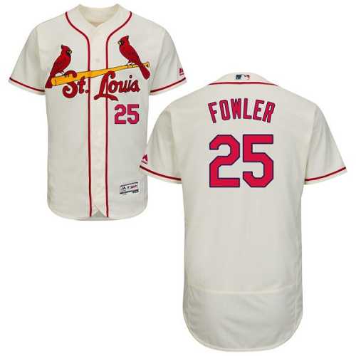 St.Louis Cardinals #25 Dexter Fowler Cream Flexbase Authentic Collection Stitched MLB Jersey