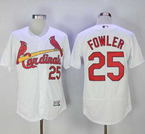 St.Louis Cardinals #25 Dexter Fowler White Flexbase Authentic Collection Stitched MLB Jersey