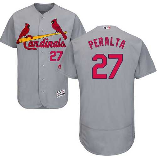 St.Louis Cardinals #27 Jhonny Peralta Grey Flexbase Authentic Collection Stitched MLB Jersey