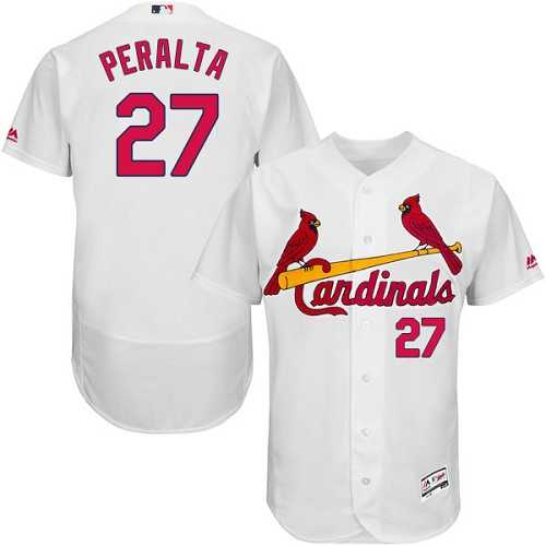 St.Louis Cardinals #27 Jhonny Peralta White Flexbase Authentic Collection Stitched MLB Jersey