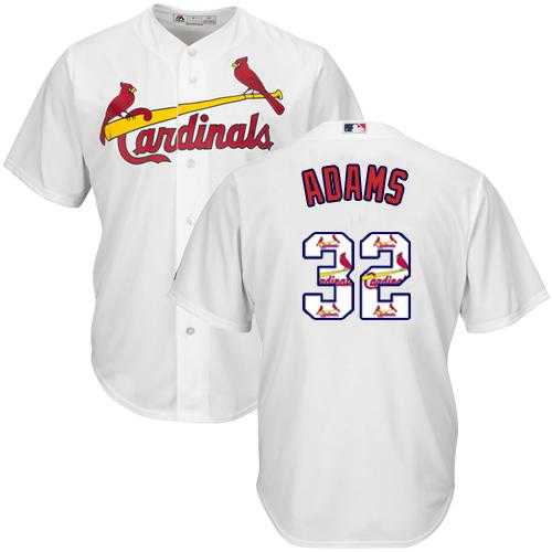 St.Louis Cardinals #32 Matt Adams White Team Logo Fashion Stitched MLB Jersey