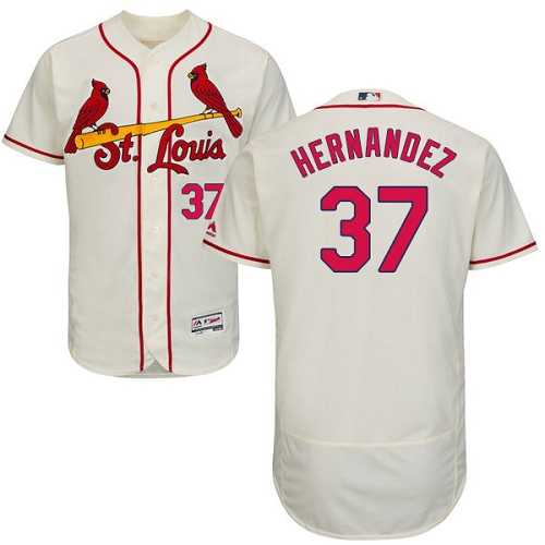 St.Louis Cardinals #37 Keith Hernandez Cream Flexbase Authentic Collection Stitched MLB Jersey
