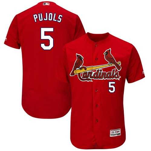 St.Louis Cardinals #5 Albert Pujols Red Flexbase Authentic Collection Stitched MLB Jersey