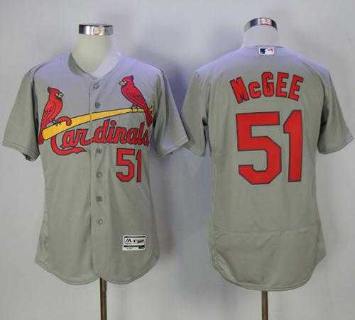 St.Louis Cardinals #51 Willie McGee Grey Flexbase Authentic Collection Stitched MLB Jersey