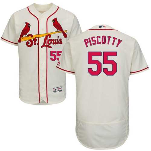 St.Louis Cardinals #55 Stephen Piscotty Cream Flexbase Authentic Collection Stitched MLB Jersey