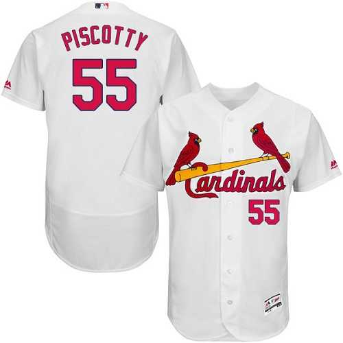 St.Louis Cardinals #55 Stephen Piscotty White Flexbase Authentic Collection Stitched MLB Jersey