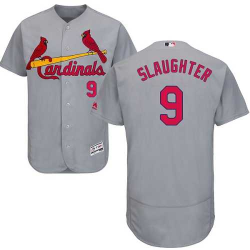 St.Louis Cardinals #9 Enos Slaughter Grey Flexbase Authentic Collection Stitched MLB Jersey