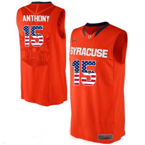 Syracuse Orange #15 Camerlo Anthony Orange Basketball Jersey