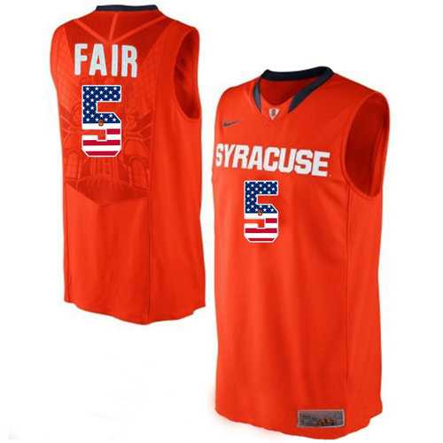 Syracuse Orange #5 C.J Fair Orange College Basketball Jersey