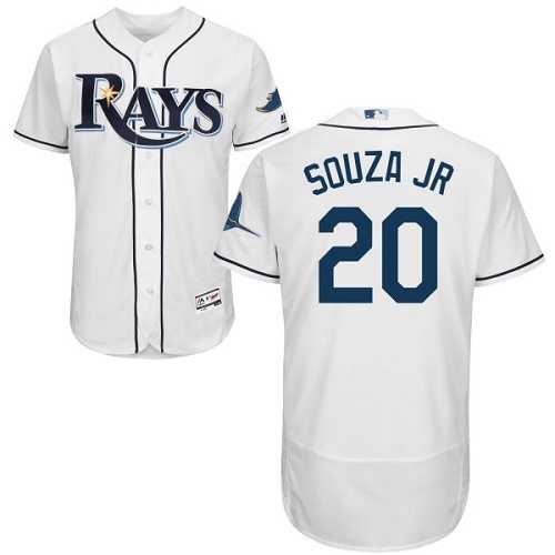 Tampa Bay Rays #20 Steven Souza White Flexbase Authentic Collection Stitched MLB Jersey