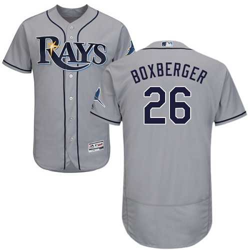 Tampa Bay Rays #26 Brad Boxberger Grey Flexbase Authentic Collection Stitched MLB Jersey