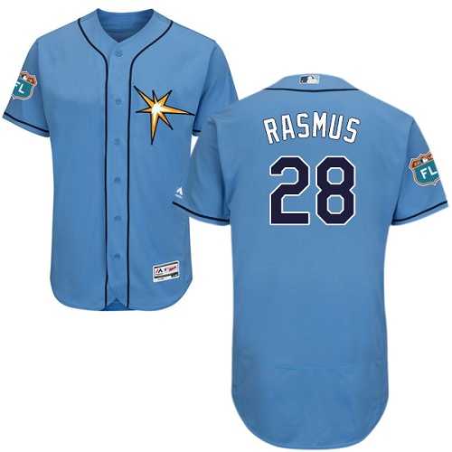 Tampa Bay Rays #28 Colby Rasmus Light Blue Flexbase Authentic Collection Stitched MLB Jersey
