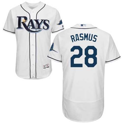 Tampa Bay Rays #28 Colby Rasmus White Flexbase Authentic Collection Stitched MLB Jersey