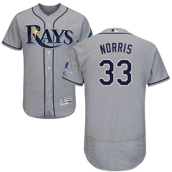 Tampa Bay Rays #33 Derek Norris Grey Flexbase Authentic Collection Stitched MLB Jersey