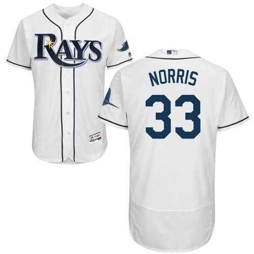 Tampa Bay Rays #33 Derek Norris White Flexbase Authentic Collection Stitched MLB Jersey Tampa Bay Rays #33 Derek Norris White Flexbase Authentic Collection Stitched MLB Jersey