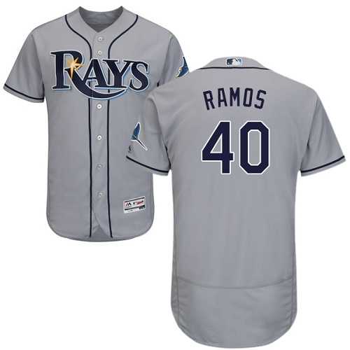 Tampa Bay Rays #40 Wilson Ramos Grey Flexbase Authentic Collection Stitched MLB Jersey