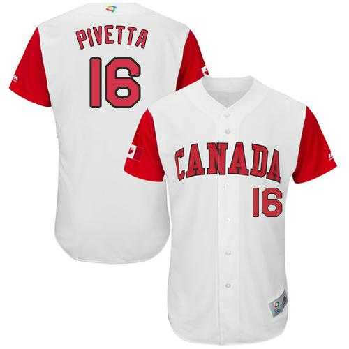 Team Canada #16 Nick Pivetta White 2017 World Baseball Classic Authentic Stitched MLB Jersey
