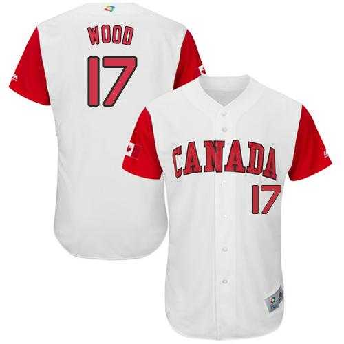 Team Canada #17 Eric Wood White 2017 World Baseball Classic Authentic Stitched MLB Jersey