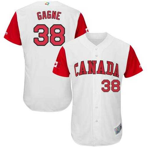 Team Canada #38 Eric Gagne White 2017 World Baseball Classic Authentic Stitched MLB Jersey