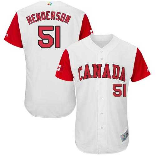 Team Canada #51 Jim Henderson White 2017 World Baseball Classic Authentic Stitched MLB Jersey