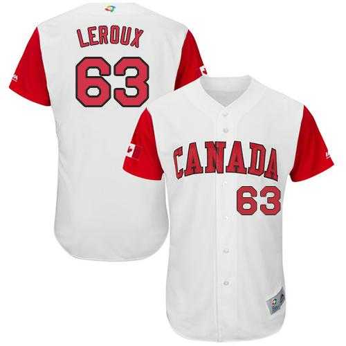 Team Canada #63 Chris Leroux White 2017 World Baseball Classic Authentic Stitched MLB Jersey