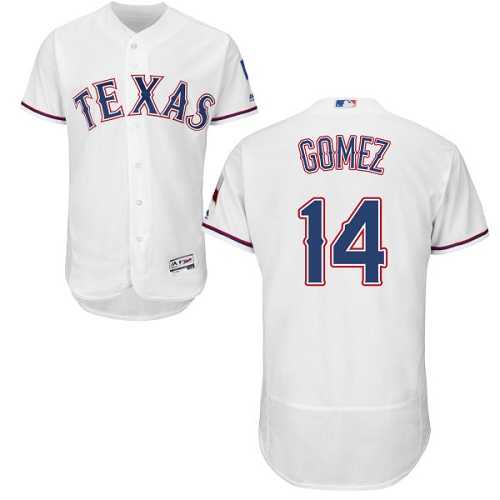 Texas Rangers #14 Carlos Gomez White Flexbase Authentic Collection Stitched MLB Jersey