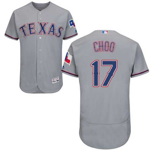Texas Rangers #17 Shin-Soo Choo Grey Flexbase Authentic Collection Stitched MLB Jersey Texas Rangers #17 Shin-Soo Choo Grey Flexbase Authentic Collection Stitched MLB Jersey