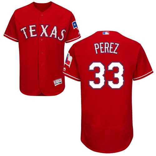 Texas Rangers #33 Martin Perez Red Flexbase Authentic Collection Stitched MLB Jersey