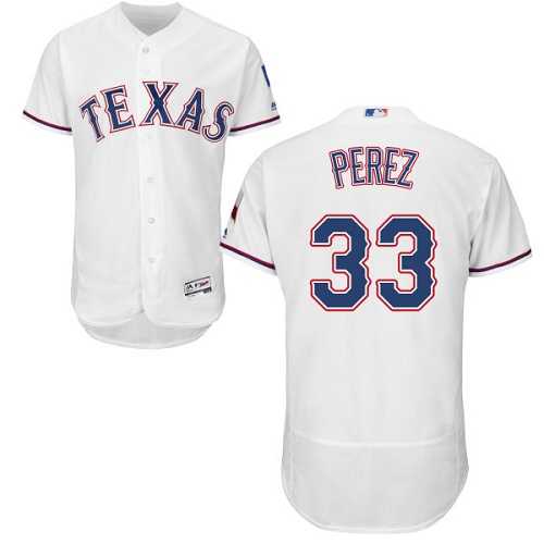 Texas Rangers #33 Martin Perez White Flexbase Authentic Collection Stitched MLB Jersey
