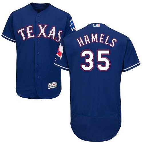 Texas Rangers #35 Cole Hamels Blue Flexbase Authentic Collection Stitched MLB Jersey