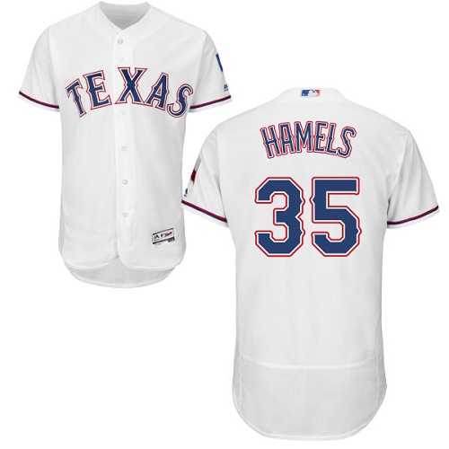 Texas Rangers #35 Cole Hamels White Flexbase Authentic Collection Stitched MLB Jersey