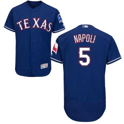 Texas Rangers #5 Mike Napoli Blue Flexbase Authentic Collection Stitched MLB Jersey