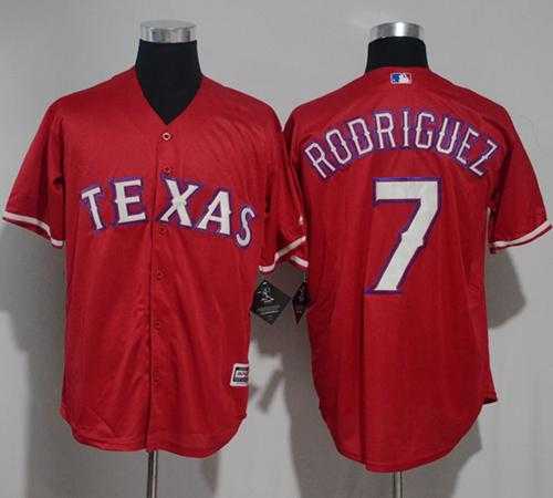 Texas Rangers #7 Ivan Rodriguez Red New Cool Base Stitched MLB Jersey