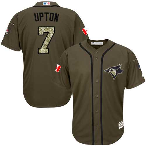 Toronto Blue Jays #7 B.J. Upton Green Salute to Service Stitched MLB Jersey