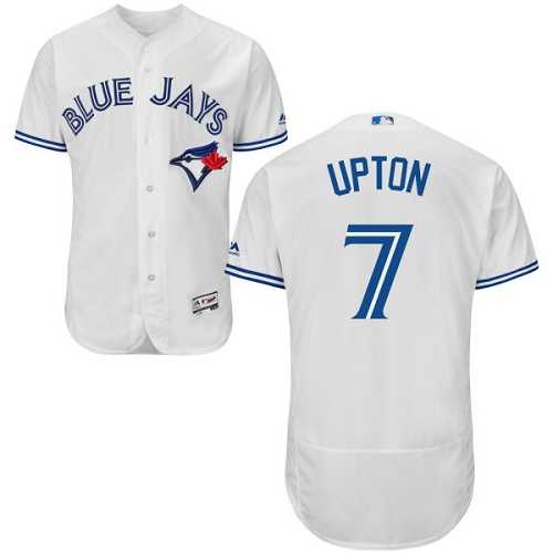 Toronto Blue Jays #7 B.J. Upton White Flexbase Authentic Collection Stitched MLB Jersey