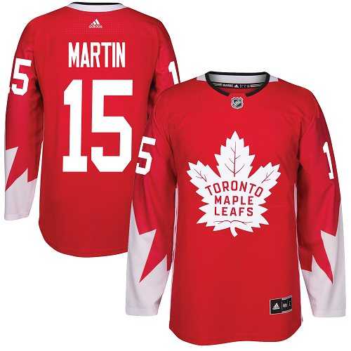 Toronto Maple Leafs #15 Matt Martin Red Alternate Stitched NHL Jersey