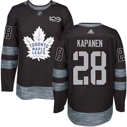 Toronto Maple Leafs #28 Kasperi Kapanen Black 1917-2017 100th Anniversary Stitched NHL Jersey