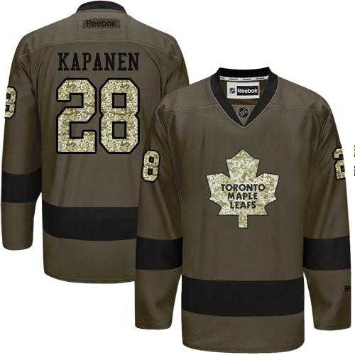 Toronto Maple Leafs #28 Kasperi Kapanen Green Salute to Service Stitched NHL Jersey