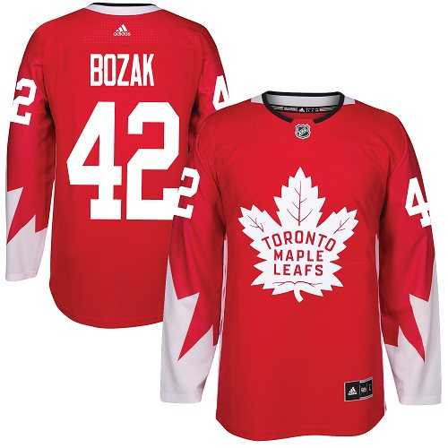 Toronto Maple Leafs #42 Tyler Bozak Red Alternate Stitched NHL Jersey