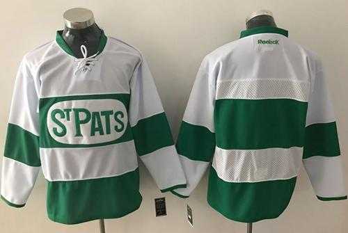 Toronto Maple Leafs Blank White Green St. Patrick's Day Stitched NHL Jersey Toronto Maple Leafs Blank White Green St. Patrick's Day Stitched NHL Jersey