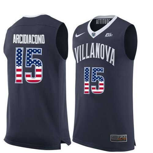 Villanova Wildcats #15 Ryan Arcidiacono Navy College Basketball Jersey