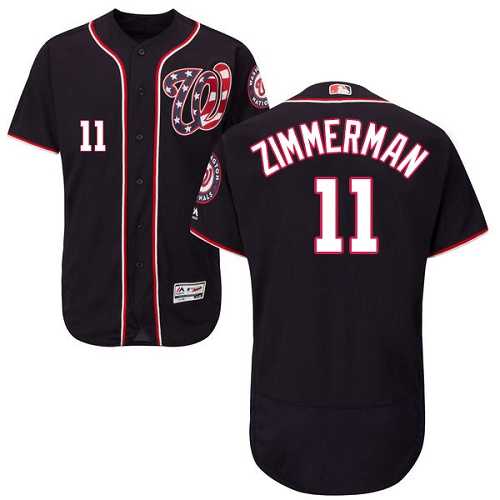 Washington Nationals #11 Ryan Zimmerman Navy Blue Flexbase Authentic Collection Stitched MLB Jersey
