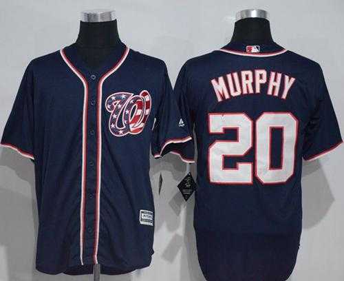 Washington Nationals #20 Daniel Murphy Navy Blue New Cool Base Stitched MLB Jersey