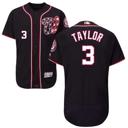 Washington Nationals #3 Michael Taylor Navy Blue Flexbase Authentic Collection Stitched MLB Jersey Washington Nationals #3 Michael Taylor Navy Blue Flexbase Authentic Collection Stitched MLB Jersey