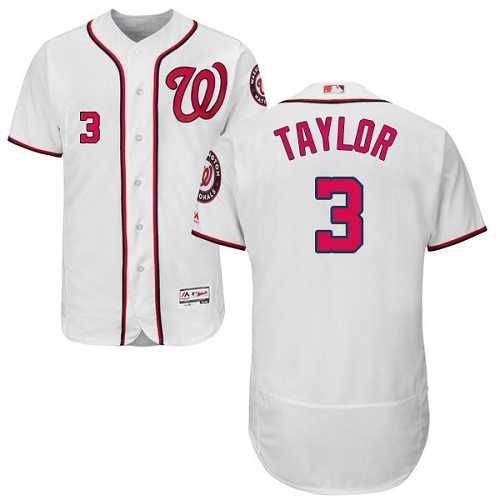 Washington Nationals #3 Michael Taylor White Flexbase Authentic Collection Stitched MLB Jersey