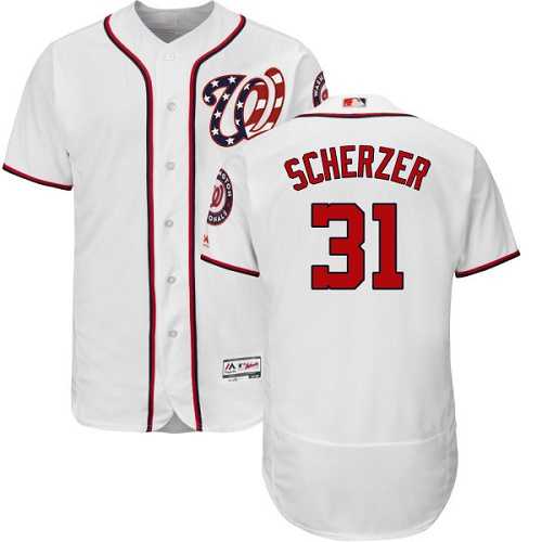 Washington Nationals #31 Max Scherzer White Flexbase Authentic Collection Stitched MLB Jersey