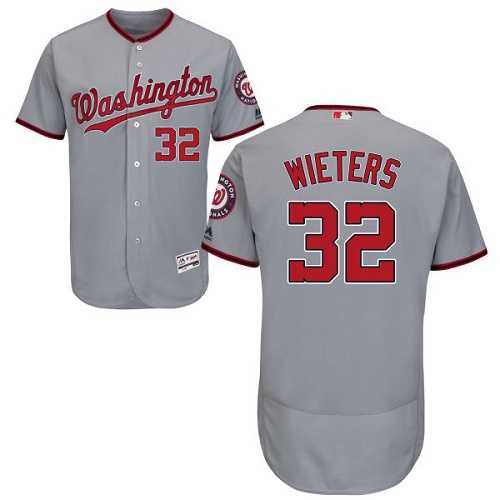 Washington Nationals #32 Matt Wieters Grey Flexbase Authentic Collection Stitched MLB Jersey Washington Nationals #32 Matt Wieters Grey Flexbase Authentic Collection Stitched MLB Jersey