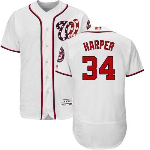Washington Nationals #34 Bryce Harper White Flexbase Authentic Collection Stitched MLB Jersey